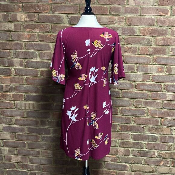 Apt.9 Floral Flutter Sleeve Dress Size Small - Picture 5 of 8
